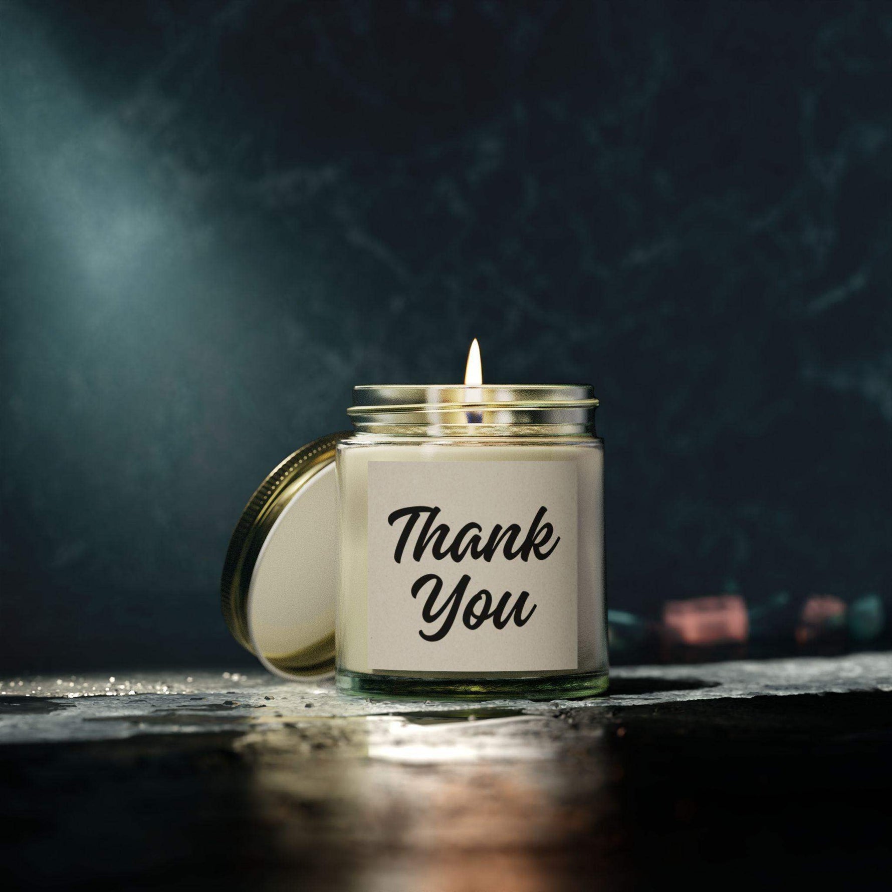 Thank You Personalized Tin Candle – Custom Scented Candle Gift, Appreciation Keepsake for Special Occasions, Thoughtful Gift for Friends & Family - Cocoon Candles