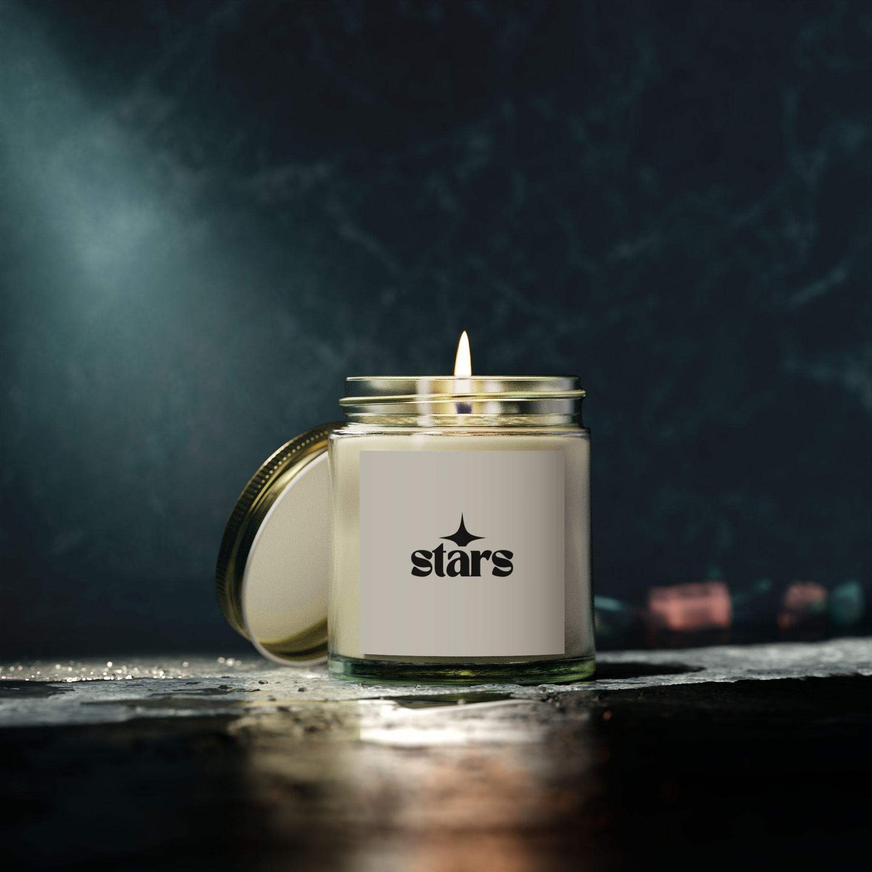 Star Glass Scented Candles, Coconut Apricot Candles for Home Outdoor Use, Natural Soy Wax Home Fragrance Decor Gift, Luxury Scented Candles - Cocoon Candles