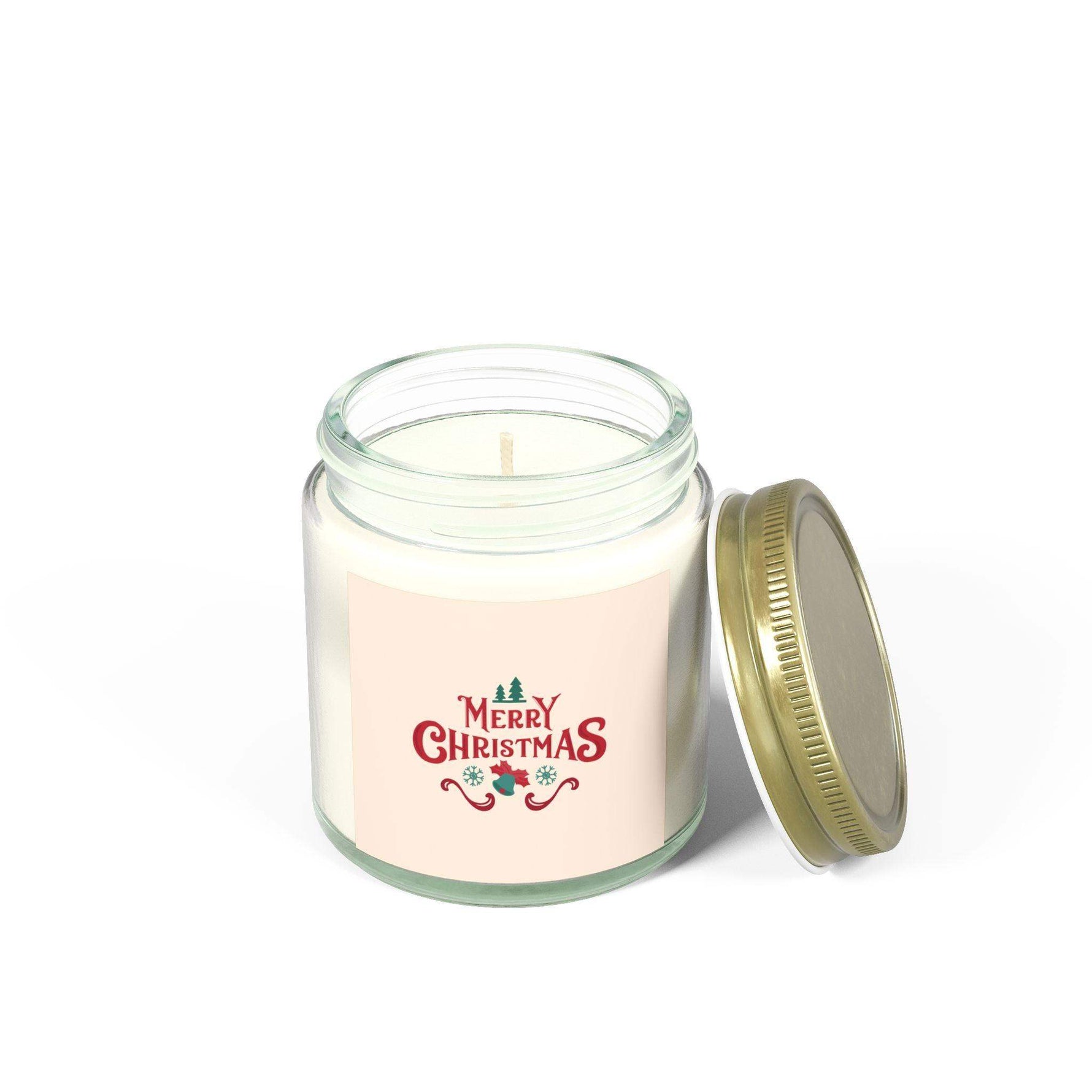 Merry Christmas Scented Candle, Coconut Apricot Wax Aromatherapy Candle, 4oz and 9oz Cozy Seasonal Candle, Festive Holiday Home Decoration - Cocoon Candles