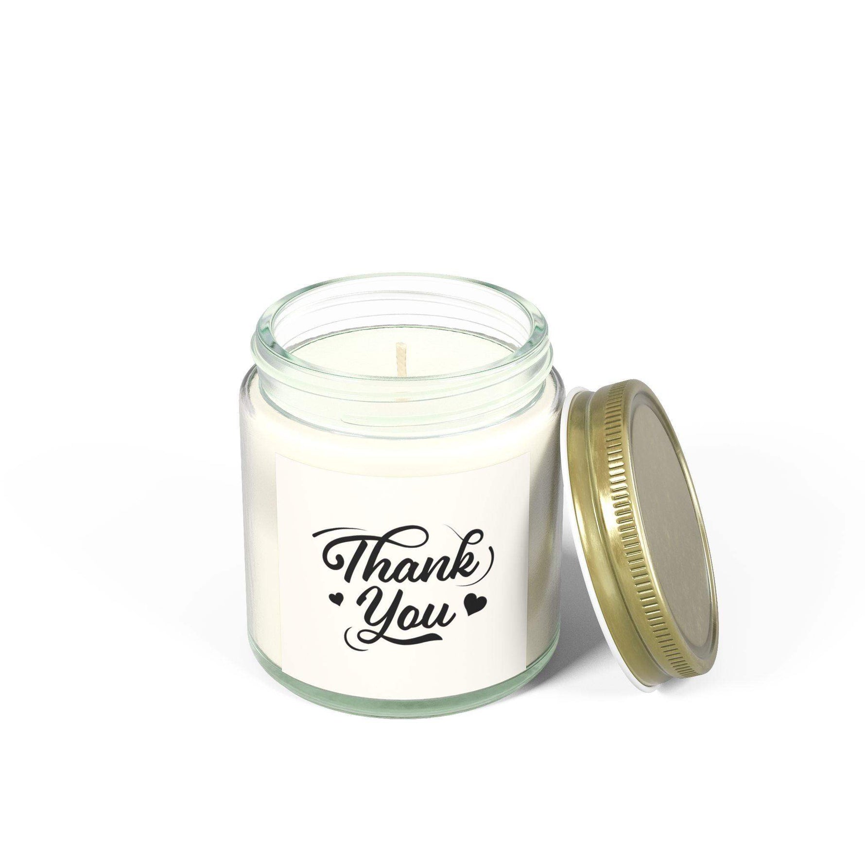 Thank You Scented Candles, Coconut Apricot Wax Candles, Gold Lid Amber & Clear Vessels Candles, Decorative Candles Housewarming Gift - Cocoon Candles