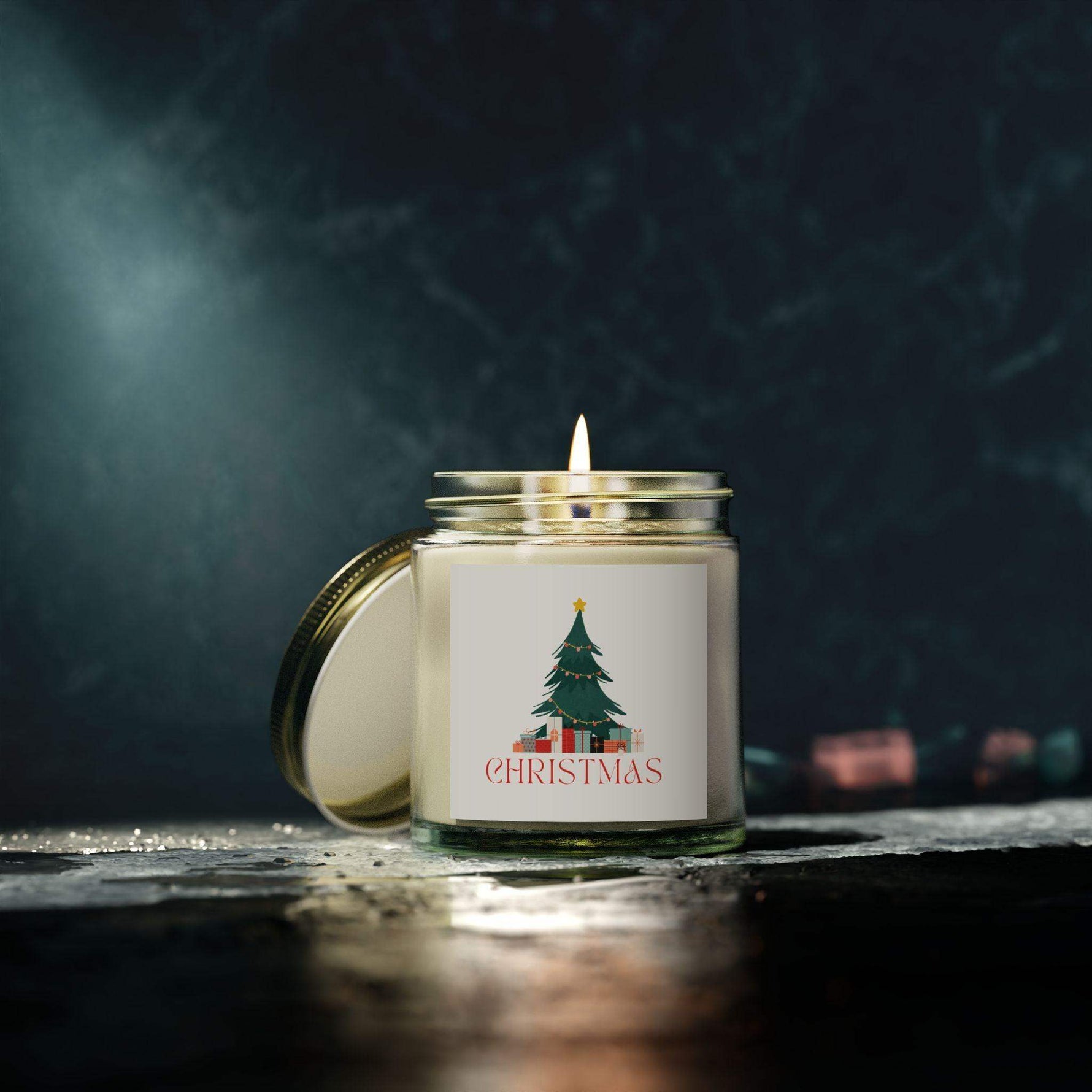 Christmas Tree Decorative Candles Housewarming Gift, Handmade Luxury Scented Candles, Coconut Apricot Soy Wax Unique Candles Holiday Gift - Cocoon Candles