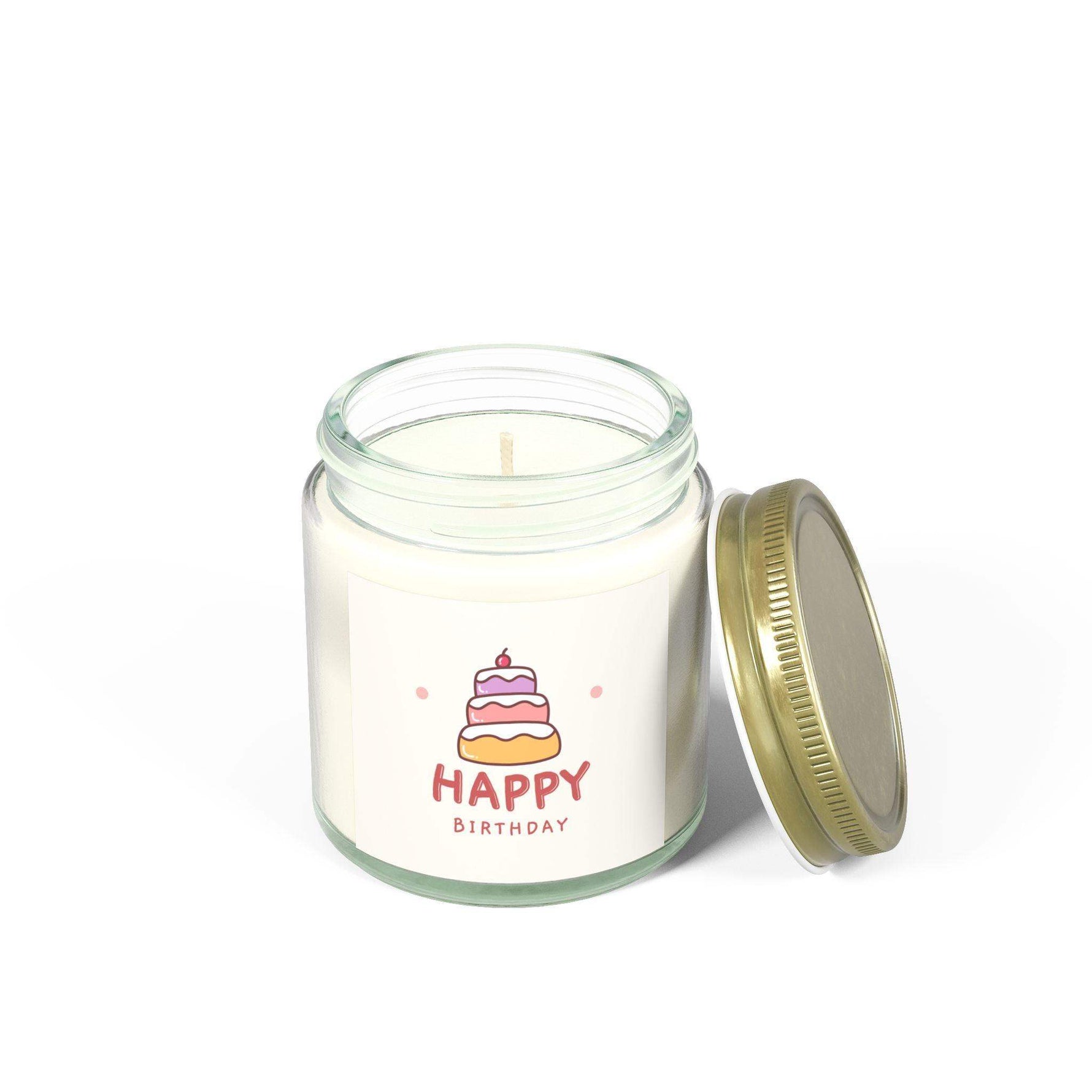 Happy Birthday Cake Unique Candles, Coconut Apricot Soy Wax Unique Candles Housewarming Gift, Handmade Luxury Scented Candles Home Decor - Cocoon Candles