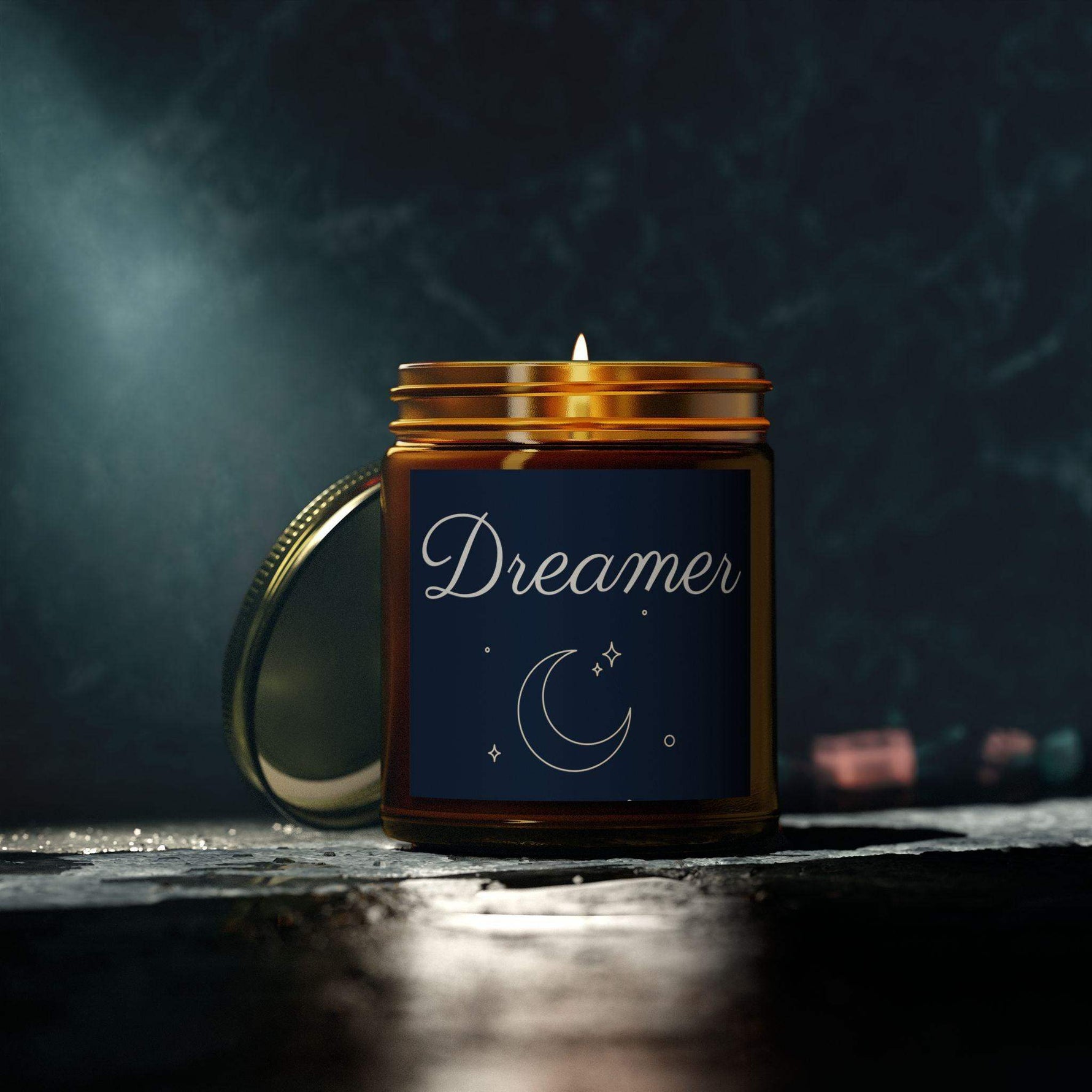 Dreamer Scented Candle, Coconut Apricot Wax Candle, 4oz & 9oz Long-Lasting Burn Candle, 9 Scents Clear Vessel with Gold Lid Candle Cozy Gift - Cocoon Candles