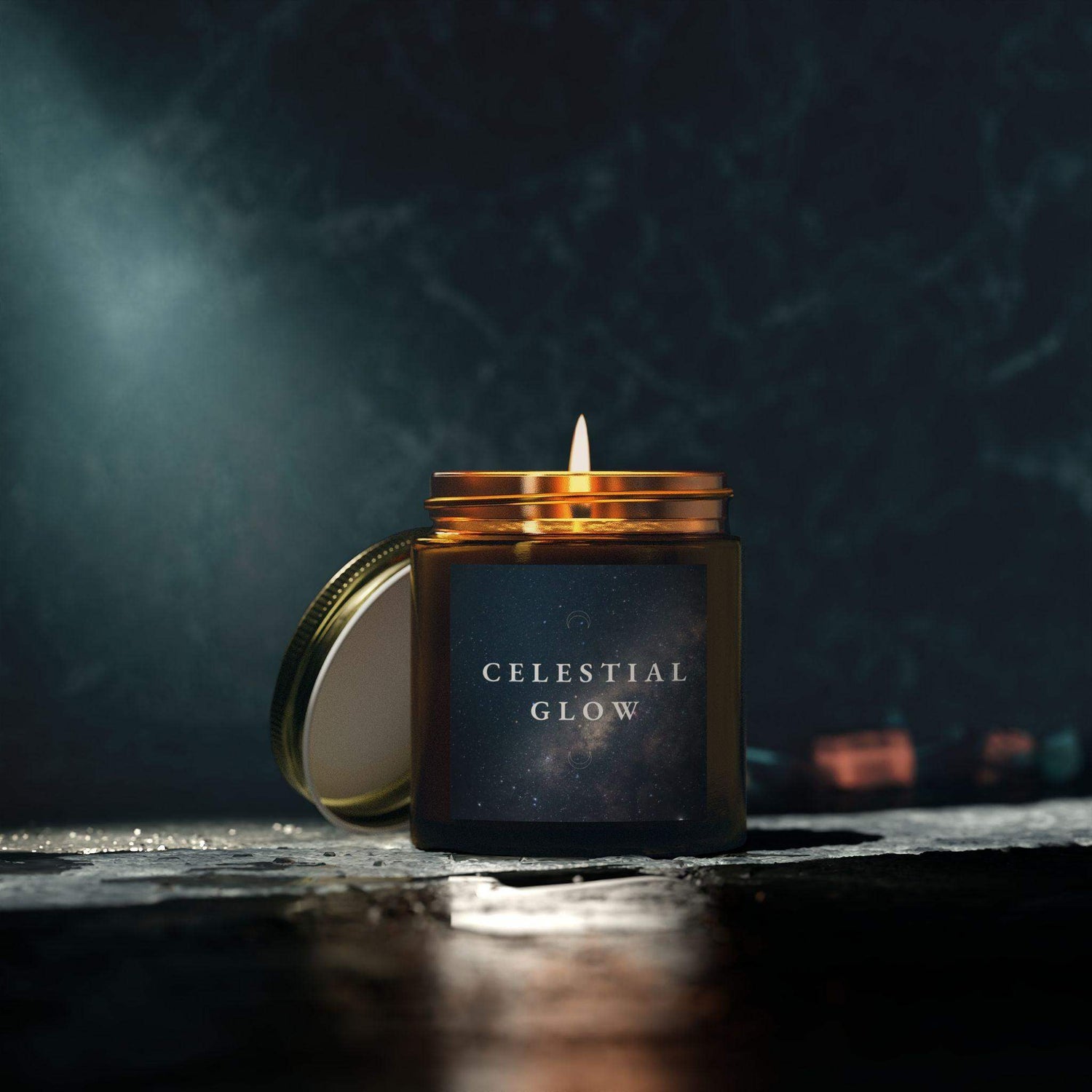 Celestial Glow Aromatherapy Candle for Home Decor, 4oz and 9oz Coconut Apricot Wax Candle, Decorative Scented Candle, Unique Festive Candle - Cocoon Candles