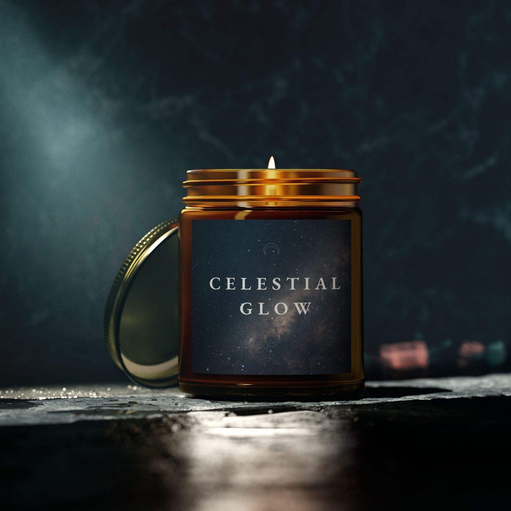 Celestial Glow Aromatherapy Candle for Home Decor, 4oz and 9oz Coconut Apricot Wax Candle, Decorative Scented Candle, Unique Festive Candle - Cocoon Candles