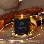 Wine Glass Happy New Year Aromatherapy Candles, Coconut Apricot Wax Scented Candles, Eco-Friendly Home Decoration, Party Decorative Candles - Cocoon Candles