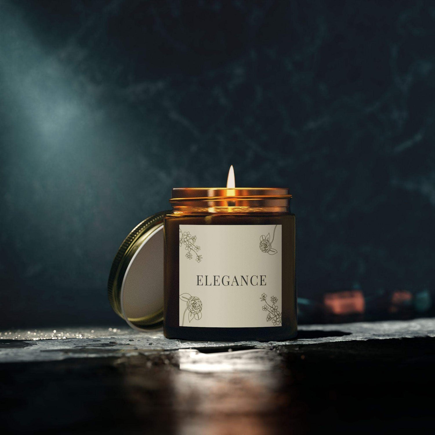 Elegance Aromatherapy Candle for Home Decor, 4 oz and 9 oz Coconut Apricot Wax Candle, Holiday Unique Candle, Decorative Scented Candle - Cocoon Candles