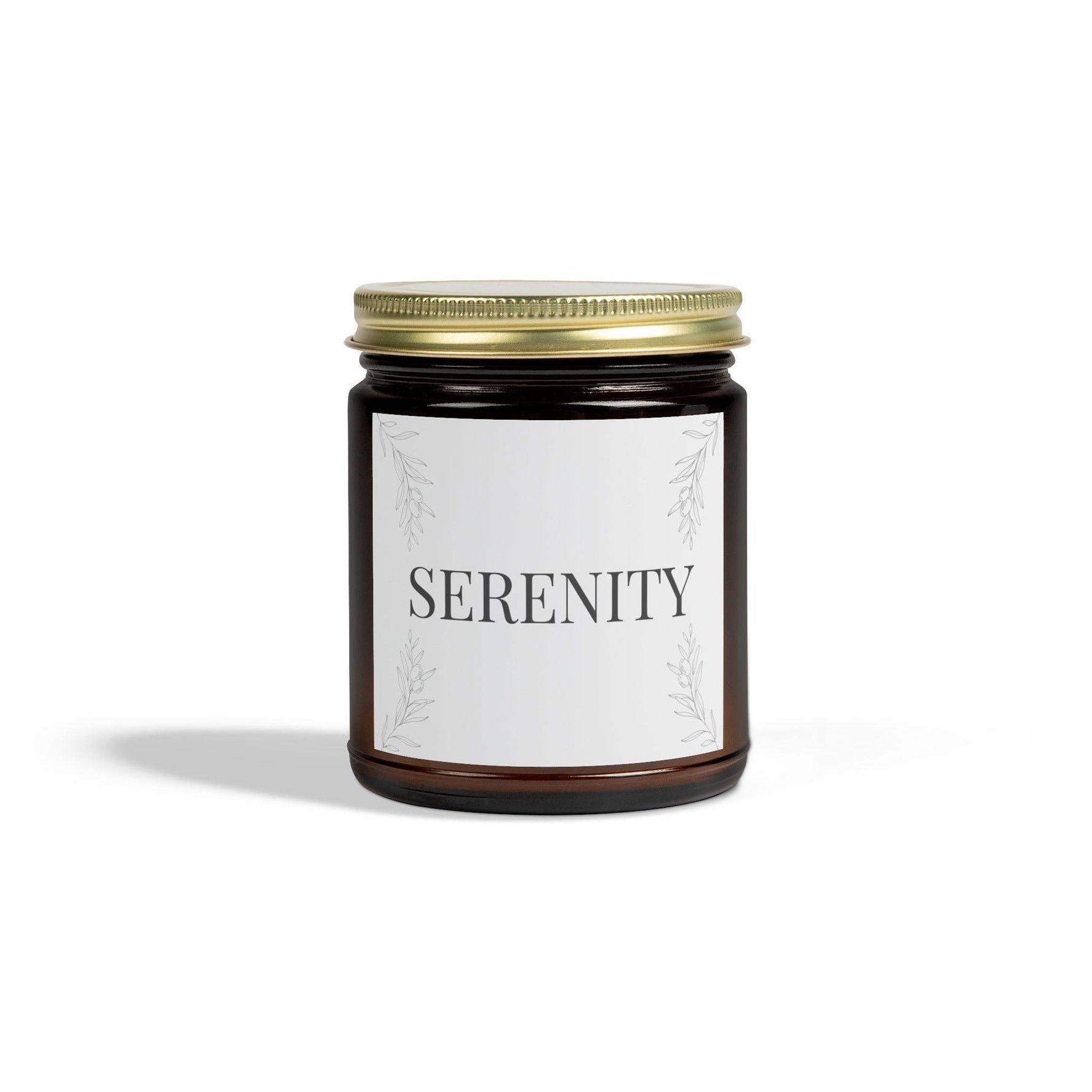 Serenity Scented Candle, Coconut Apricot Wax Candle, 4oz 9oz Long-Lasting Burn Candle, 9 Scent Clear Vessel with Gold Lid, Cozy Gift Candle - Cocoon Candles