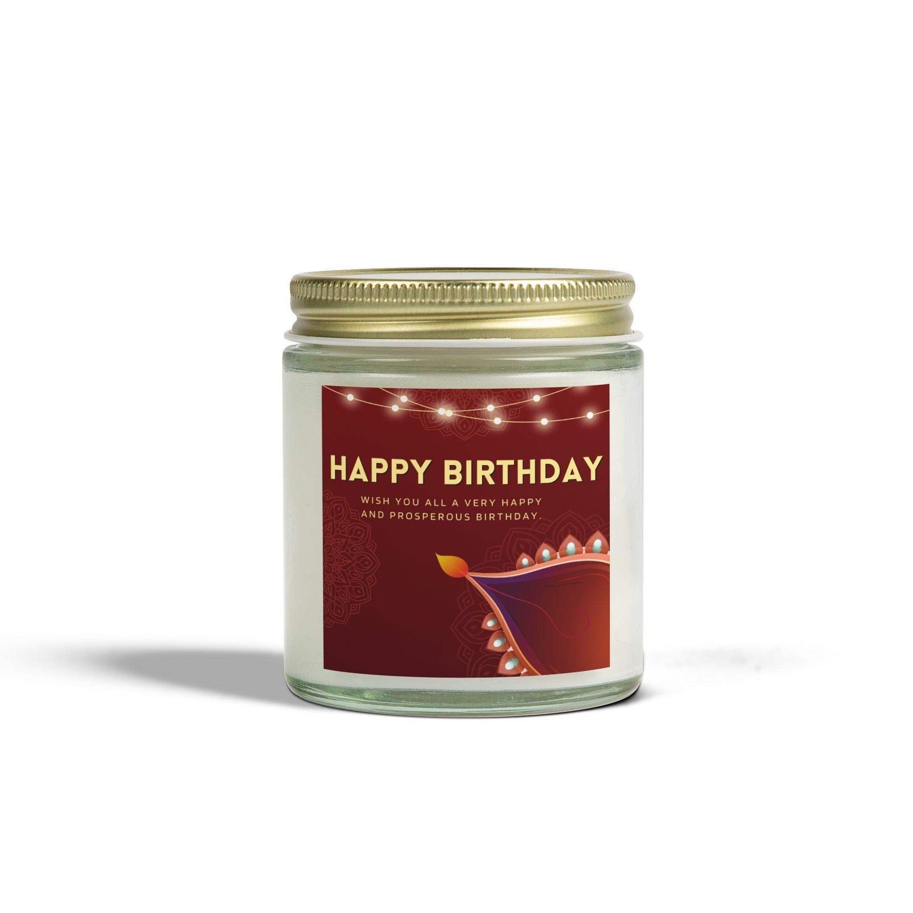 Happy Birthday Aromatherapy Candle for Home Decor, 4oz and 9oz Coconut Apricot Wax Candle, Unique Festive Candle, Decorative Scented Candle - Cocoon Candles