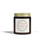 Merry Christmas Scented Candle for Home, Coconut Apricot Wax Aromatherapy Candle, 4oz and 9oz Decorative Candle, Holiday Unique Candle - Cocoon Candles