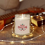 Merry Christmas Scented Candle, Coconut Apricot Wax Aromatherapy Candle, 4oz and 9oz Cozy Seasonal Candle, Festive Holiday Home Decoration - Cocoon Candles