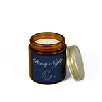 Starry Night Scented Candles, Coconut Apricot Wax Candle, 4oz and 9oz Amber & Clear Vessels With Gold Lid, 20-50 Hr Burn 9 Luxurious Scents - Cocoon Candles