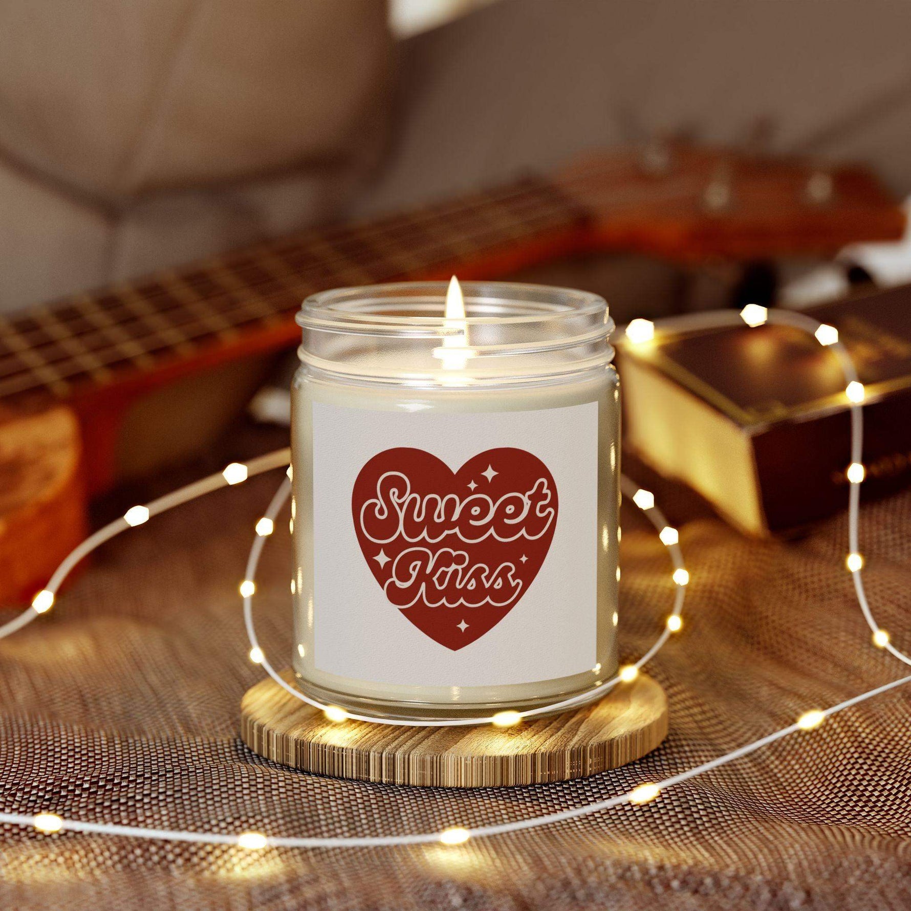 Sweet Kiss Romantic Candle for Couples, Coconut Apricot Wax Candle, Scented Candle for Home Decor, Relaxing Candle for Valentine's Day Gift - Cocoon Candles