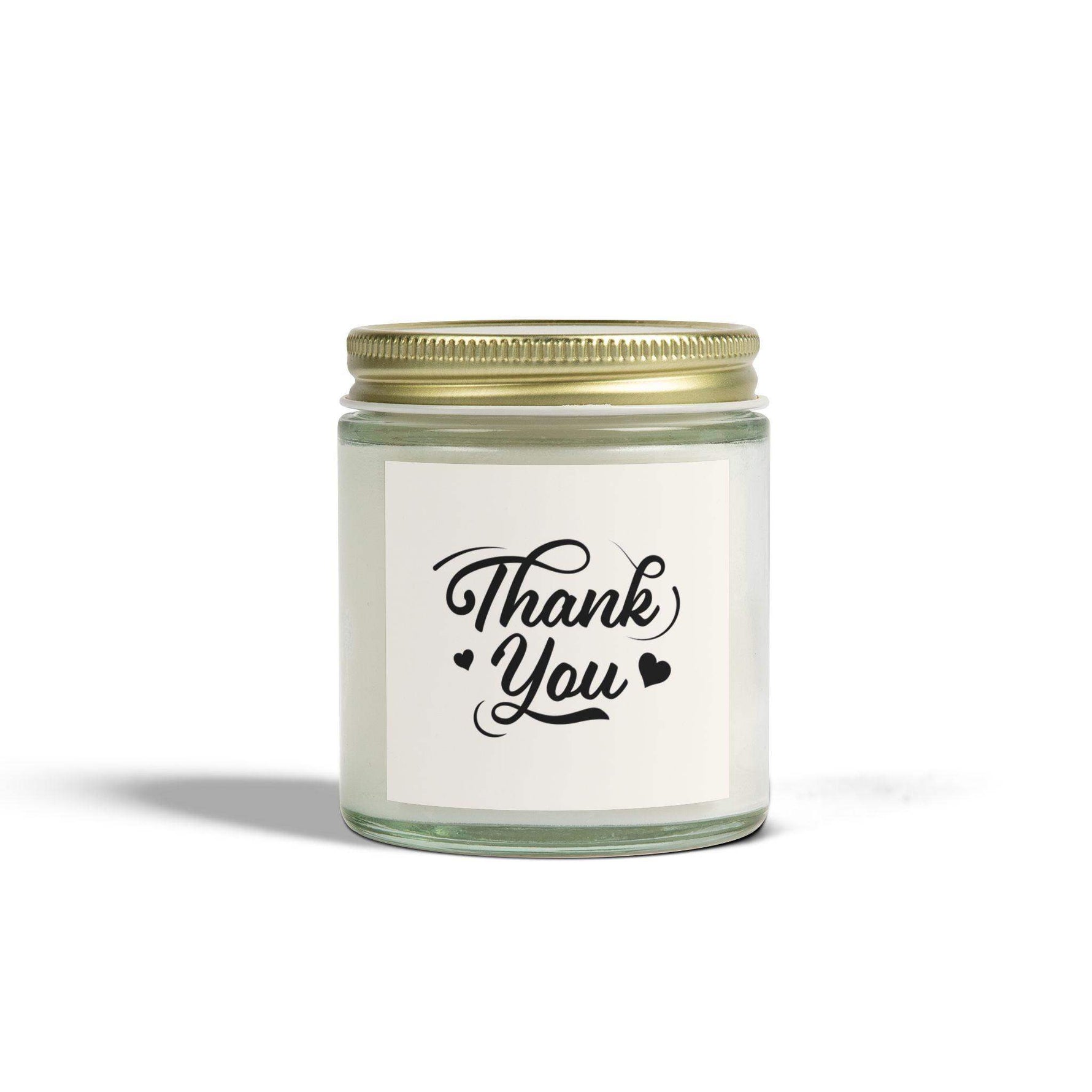 Thank You Scented Candles, Coconut Apricot Wax Candles, Gold Lid Amber & Clear Vessels Candles, Decorative Candles Housewarming Gift - Cocoon Candles