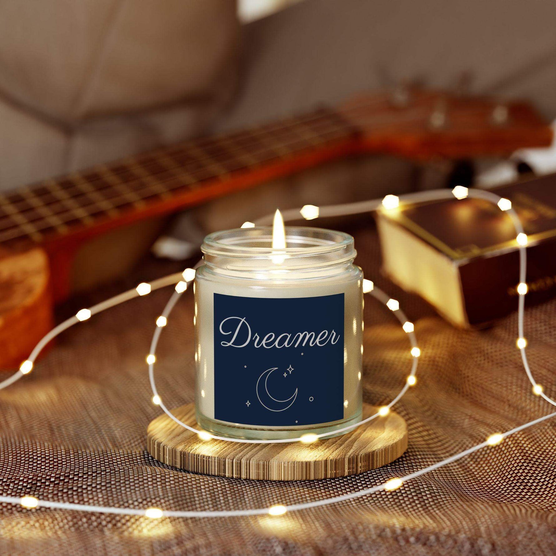 Dreamer Scented Candle, Coconut Apricot Wax Candle, 4oz & 9oz Long-Lasting Burn Candle, 9 Scents Clear Vessel with Gold Lid Candle Cozy Gift - Cocoon Candles