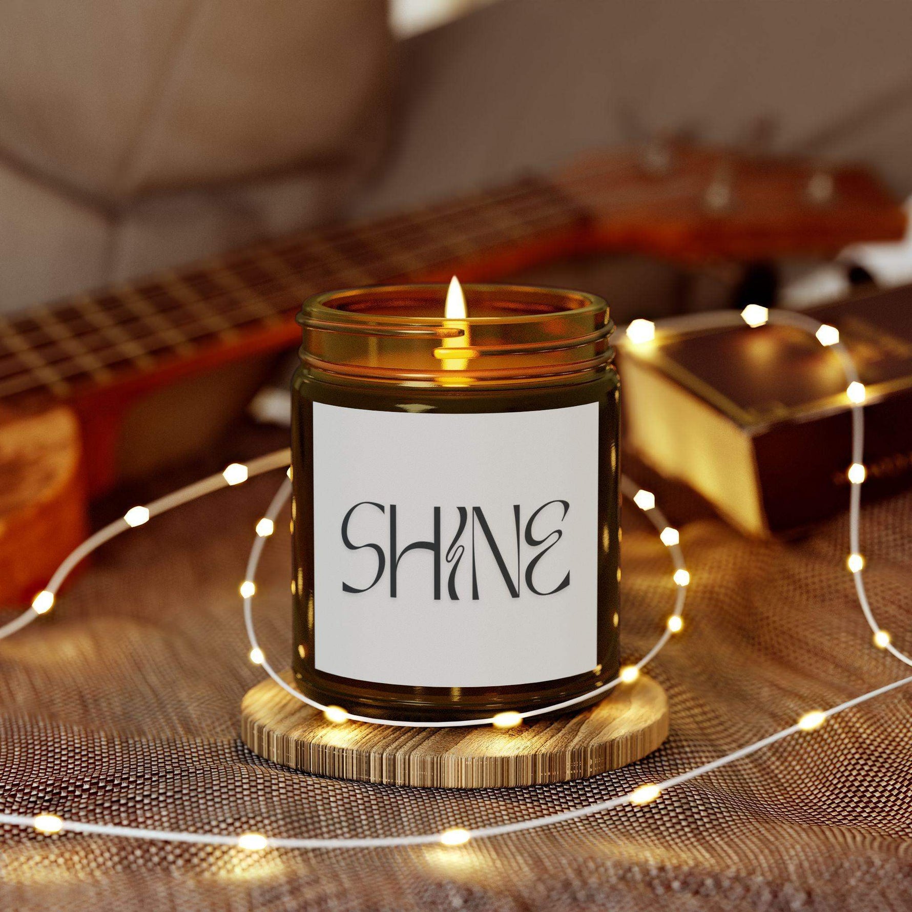 Shine Design Scented Candles, Coconut Apricot Wax Candles, Gold Lid Amber & Clear Vessels Candles, Decorative Candles Housewarming Gift - Cocoon Candles