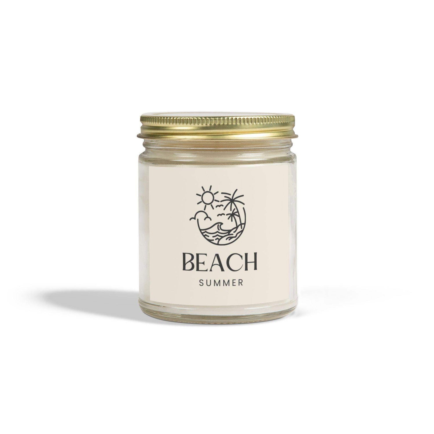 Beach Summer Personalized Tin Candle – Custom Coastal Scented Candle, Tropical Decor Gift, Ocean-Inspired Keepsake for Summer Vibes - Cocoon Candles