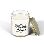 Thank You Scented Candles, Coconut Apricot Wax Candles, Gold Lid Amber & Clear Vessels Candles, Decorative Candles Housewarming Gift - Cocoon Candles