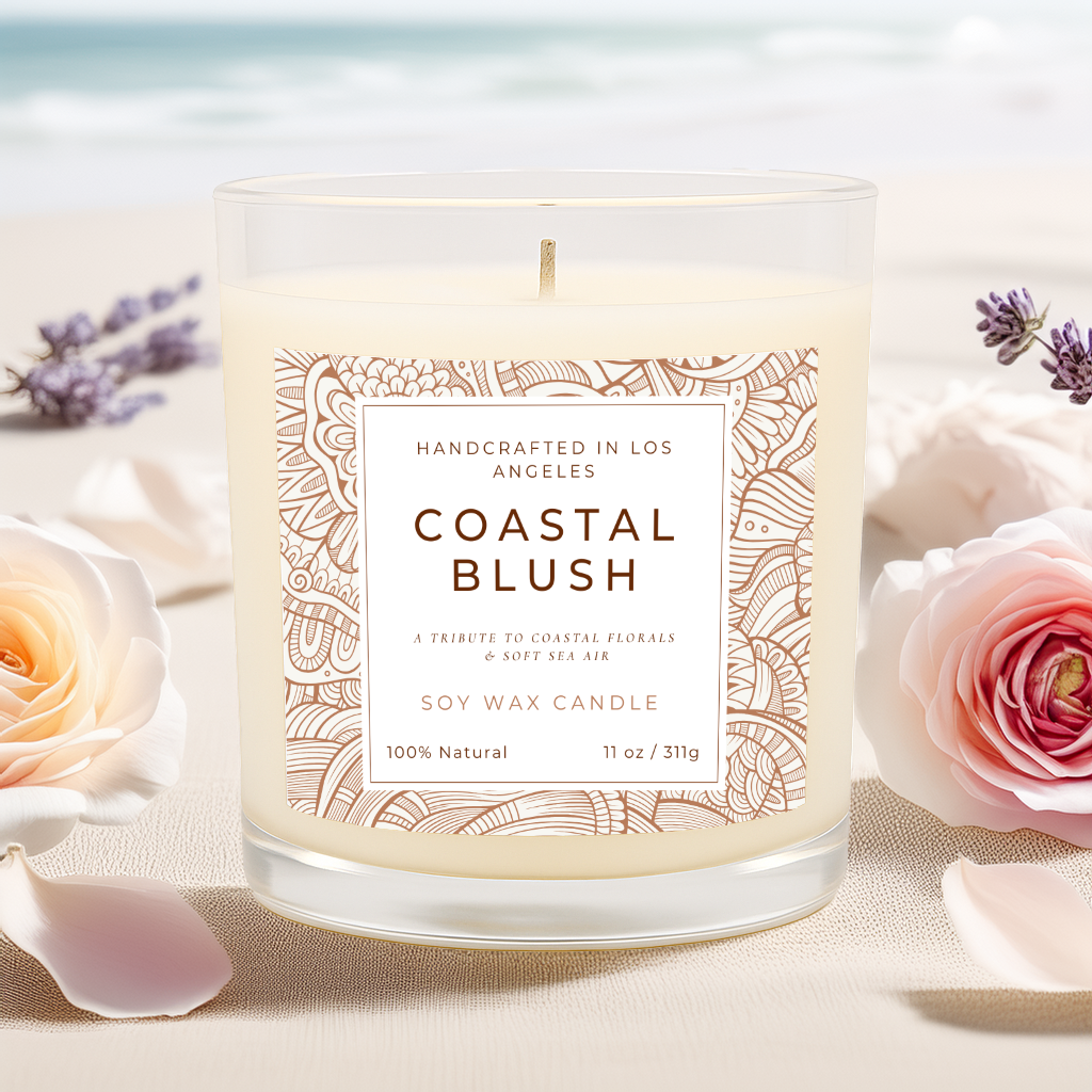 Coastal Blush – Beach Rose Soy Candle